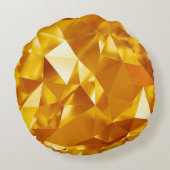 抽象芸術金ゴールド構造 ラウンドクッション (裏面)