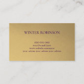 抽象芸術金ゴールド水色カラフルインク 名刺 (裏面)