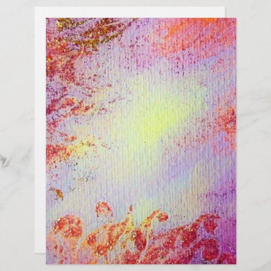 抽象芸術金ゴールド渦巻き旋回、ソフトイエローピンク紫 (正面/裏面)