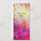 抽象芸術金ゴールド渦巻き旋回、赤いピンクの紫色の黄色 (裏面)