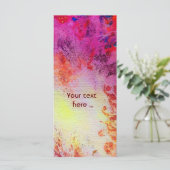 抽象芸術金ゴールド渦巻き旋回、赤いピンクの紫色の黄色 (スタンド正面)