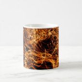 抽象芸術金ゴールド灯 コーヒーマグカップ (中央)