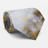 抽象芸術金ゴールド白い線ロッキー感 ネクタイ (ロール)