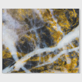 抽象芸術金ゴールド白い線ロッキー感 ラッピングペーパー (フラット)