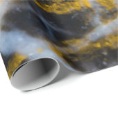 抽象芸術金ゴールド白い線ロッキー感 ラッピングペーパー (ロールコーナー)