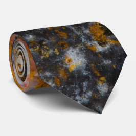 抽象芸術金ゴールド白線ロックテクスチャ ネクタイ