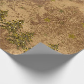 抽象芸術金ゴールド紙と金ゴールド星、月 ラッピングペーパー (角)