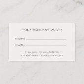 抽象芸術金ゴールド紫の水彩友達を参照 名刺 (裏面)