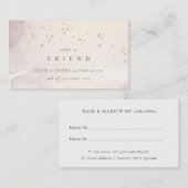 抽象芸術金ゴールド紫の水彩友達を参照 名刺 (正面/裏面)