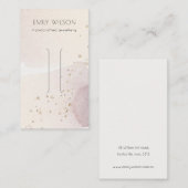 抽象芸術金ゴールド紫色の水彩ヘアクリップ表示 名刺 (正面/裏面)