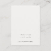 抽象芸術金ゴールド紫色の水彩ヘアクリップ表示 名刺 (裏面)