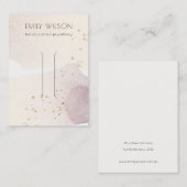 抽象芸術金ゴールド紫色の水彩ヘアクリップ表示 名刺 (正面/裏面)