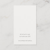 抽象芸術金ゴールド紫色の水彩色イヤリングディスプレイ 名刺 (裏面)