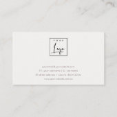 抽象芸術金ゴールド紫色の水色のロゴアポイントメント 名刺 (裏面)