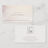 抽象芸術金ゴールド紫色の水色のロゴアポイントメント 名刺 (正面/裏面)