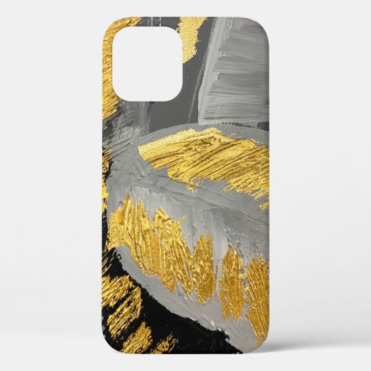 抽象芸術金ゴールド背景高級リッチヴィンテージグループ Case-Mate iPhoneケース (裏面)