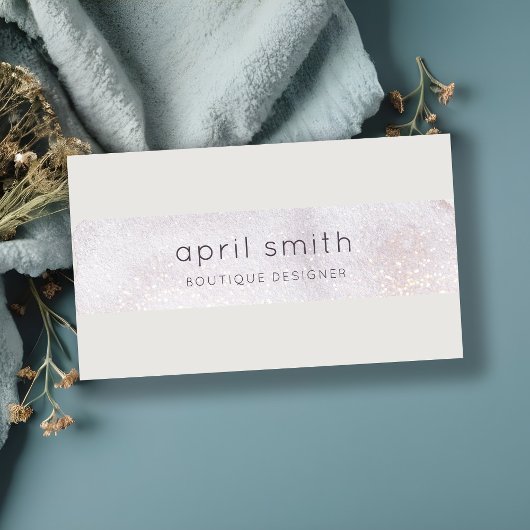 抽象芸術金ゴールド薄紫ブラシストーク水彩グリッター 名刺