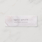 抽象芸術金ゴールド薄紫ブラシストーク水彩 スキニー名刺 (正面)