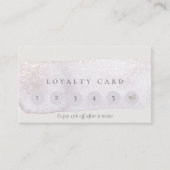 抽象芸術金ゴールド薄紫ブラシストーク6パンチロイヤリティ 名刺 (正面)