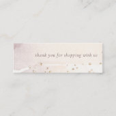 抽象芸術金ゴールド薄紫水の色ありがとう注文 スキニー名刺 (正面)