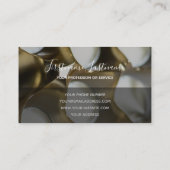 抽象芸術金ゴールド銀金属合金構造ブシン 名刺 (裏面)