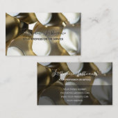 抽象芸術金ゴールド銀金属合金構造ブシン 名刺 (正面/裏面)