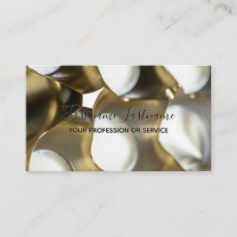 抽象芸術金ゴールド銀金属合金構造ブシン 名刺