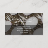 抽象芸術金ゴールド銀金属合金構造ブシン 名刺 (裏面)