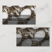 抽象芸術金ゴールド銀金属合金構造ブシン 名刺 (正面/裏面)