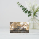 抽象芸術金ゴールド銀金属合金構造 名刺 (スタンド正面)