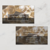 抽象芸術金ゴールド銀金属合金構造 名刺 (正面/裏面)