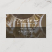 抽象芸術金ゴールド銀金属合金構造 名刺 (裏面)