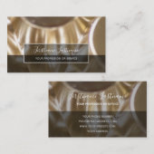 抽象芸術金ゴールド銀金属合金構造 名刺 (正面/裏面)