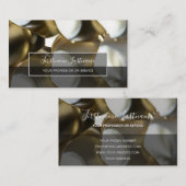 抽象芸術金ゴールド銀金属合金構造 名刺 (正面/裏面)