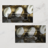 抽象芸術金ゴールド銀金属合金構造 名刺 (正面/裏面)