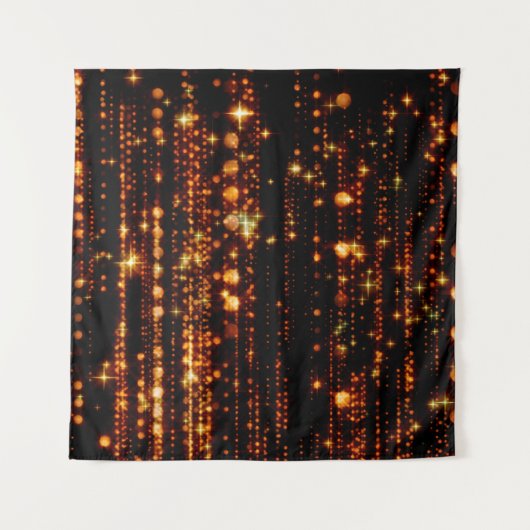 抽象芸術金ゴールド雨 タペストリー (正面)