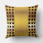 抽象芸術金ゴールド高級ピロー クッション (裏面)