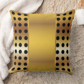 抽象芸術金ゴールド高級ピロー クッション (ブランケット)