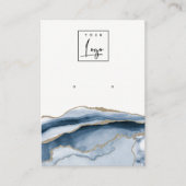 抽象芸術金ゴールドAdage Navy Stud Earingロゴの表示 名刺 (正面)