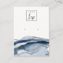 抽象芸術金ゴールドAdage Navy Stud Earingロゴの表示 名刺