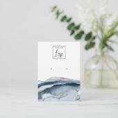 抽象芸術金ゴールドAdage Navy Stud Earingロゴの表示 名刺 (スタンド正面)