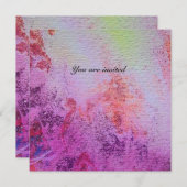 抽象芸術金ゴールドSWIRLS金ゴールド金属、赤紫 招待状 (正面/裏面)