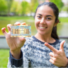 抽象芸術金大理石銅枠 名刺