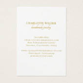 抽象芸術金箔サークルネックレス表示カード (裏面)