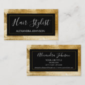 抽象芸術金箔トレンディー美容師 名刺 (正面/裏面)