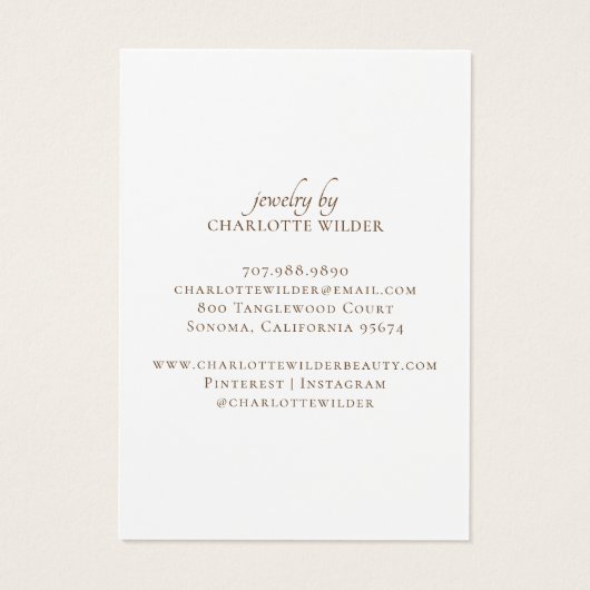 抽象芸術金箔状イヤリング表示カード (裏面)