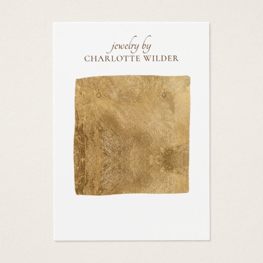抽象芸術金箔状イヤリング表示カード (正面)