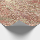 抽象芸術金箔金属バラ銅赤面 ラッピングペーパー (角)