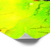 抽象芸術金魚鉢の水族館の水彩2 ポスター (角)