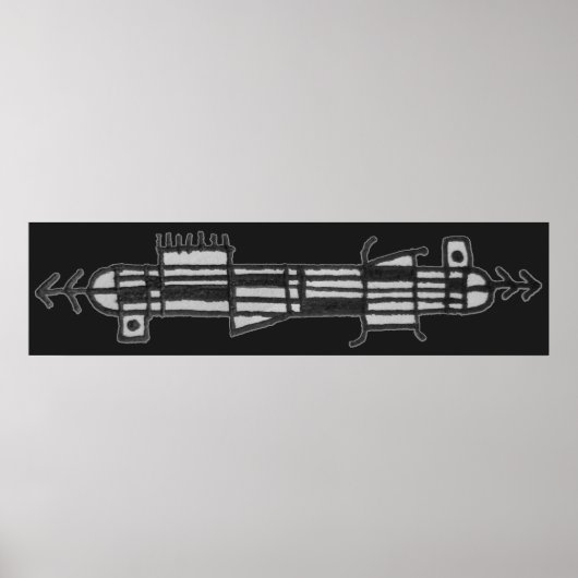 抽象芸術鉛筆のスケッチの組成物 ポスター (正面)